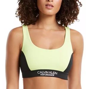 NWOT Calvin Klein Performance Neon Sports Bra Sm